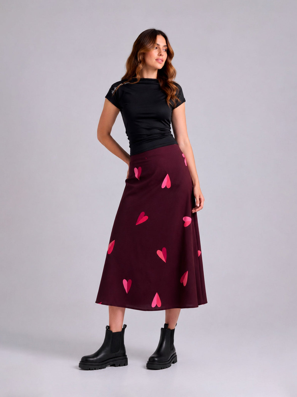 Skirts Two Hearts - Burgundy