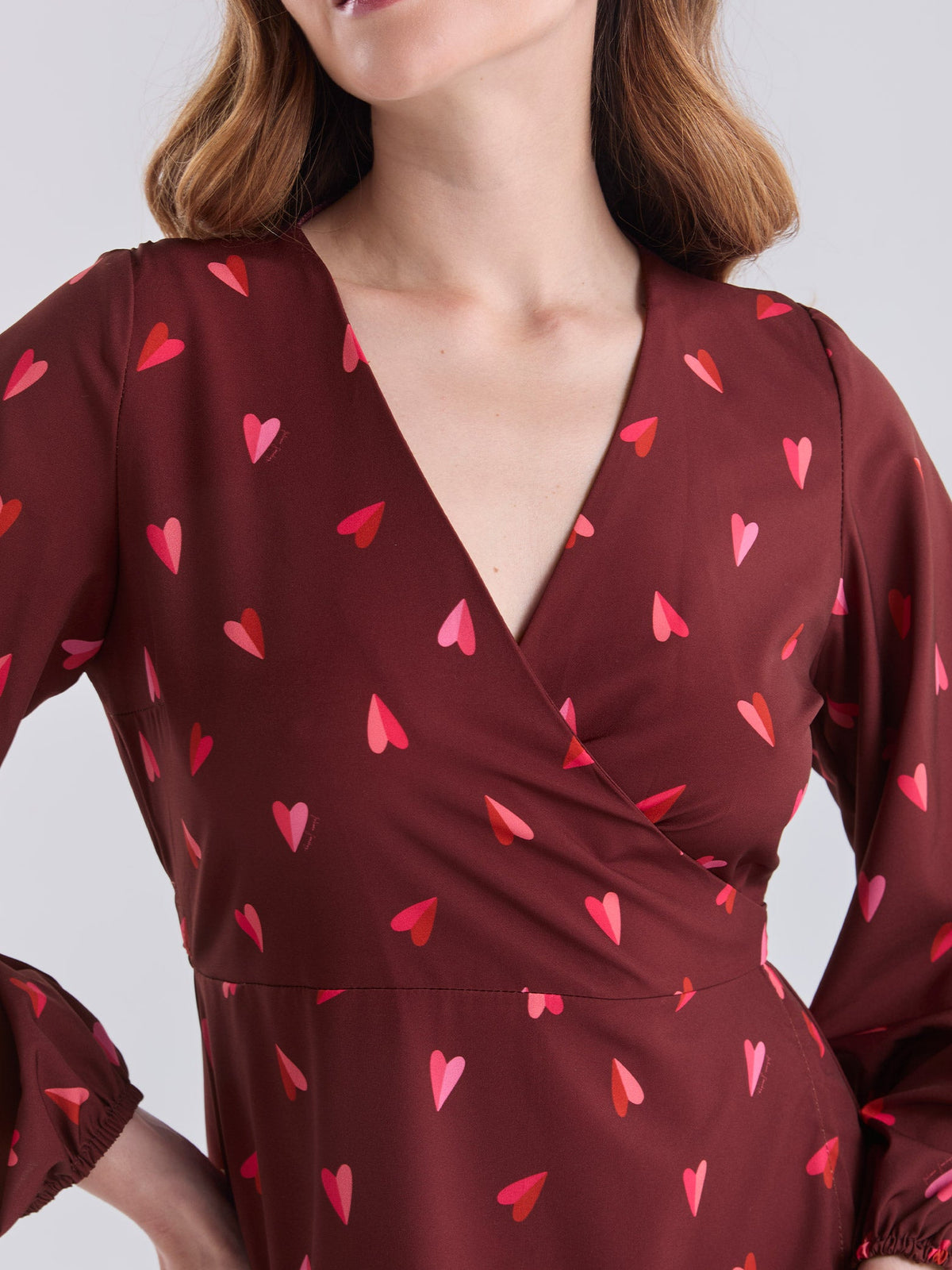 Dresses Mini corazones - Burgundy