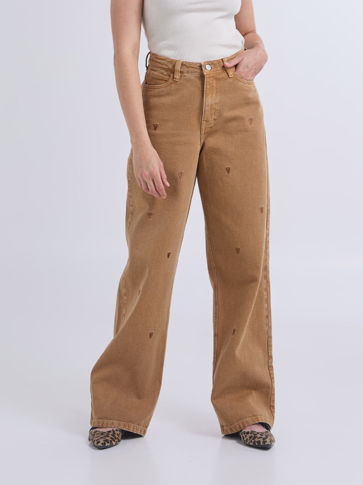 Jeans Mini corazones - Mustard