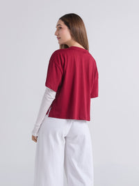 T-shirt Latidos - Wine red
