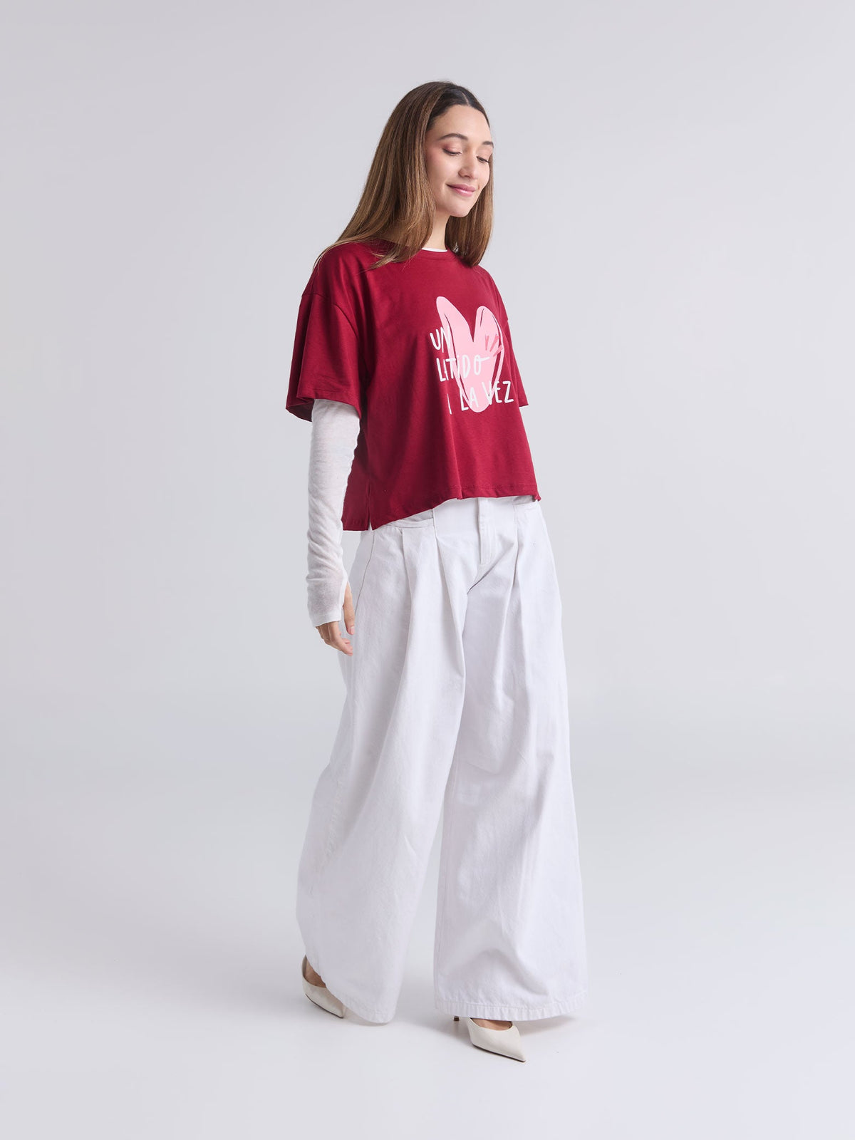 T-shirt Latidos - Wine red