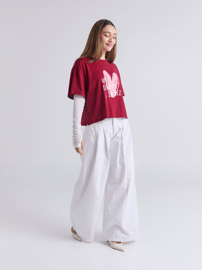 T-shirt Latidos - Wine red