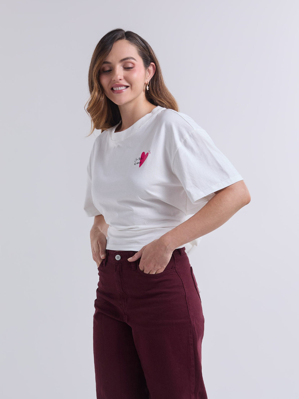 T-shirt Con todo el amor - Ivory
