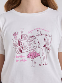 T-shirt Bailar la vida - Ivory