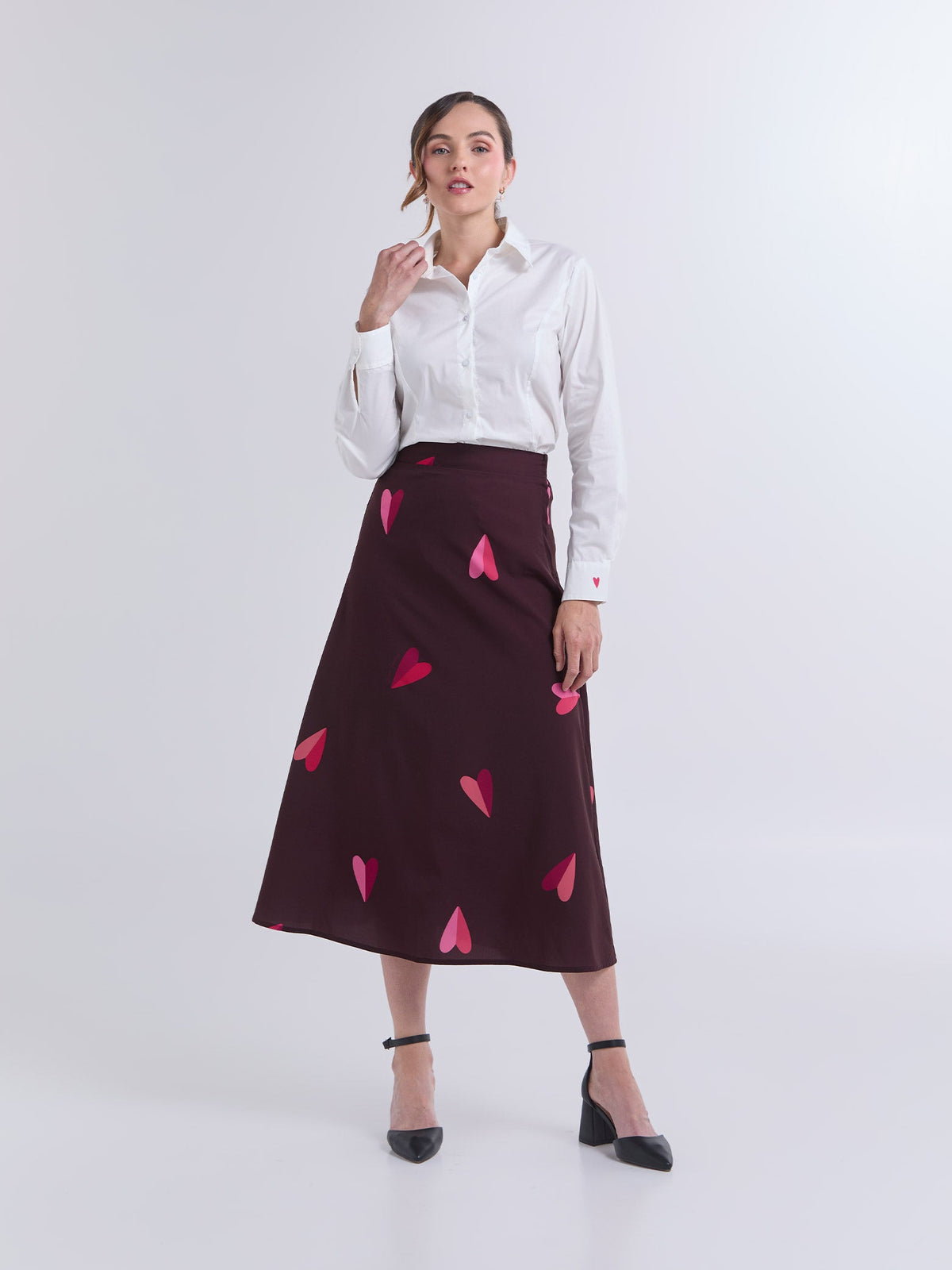 Skirts Two Hearts - Burgundy
