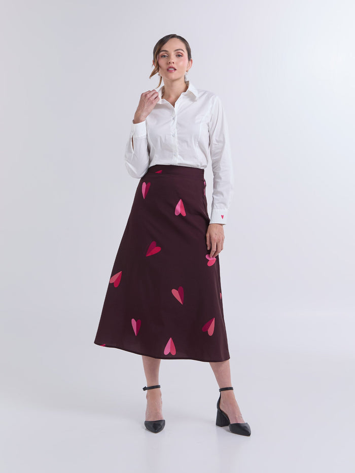 Skirts Two Hearts - Burgundy