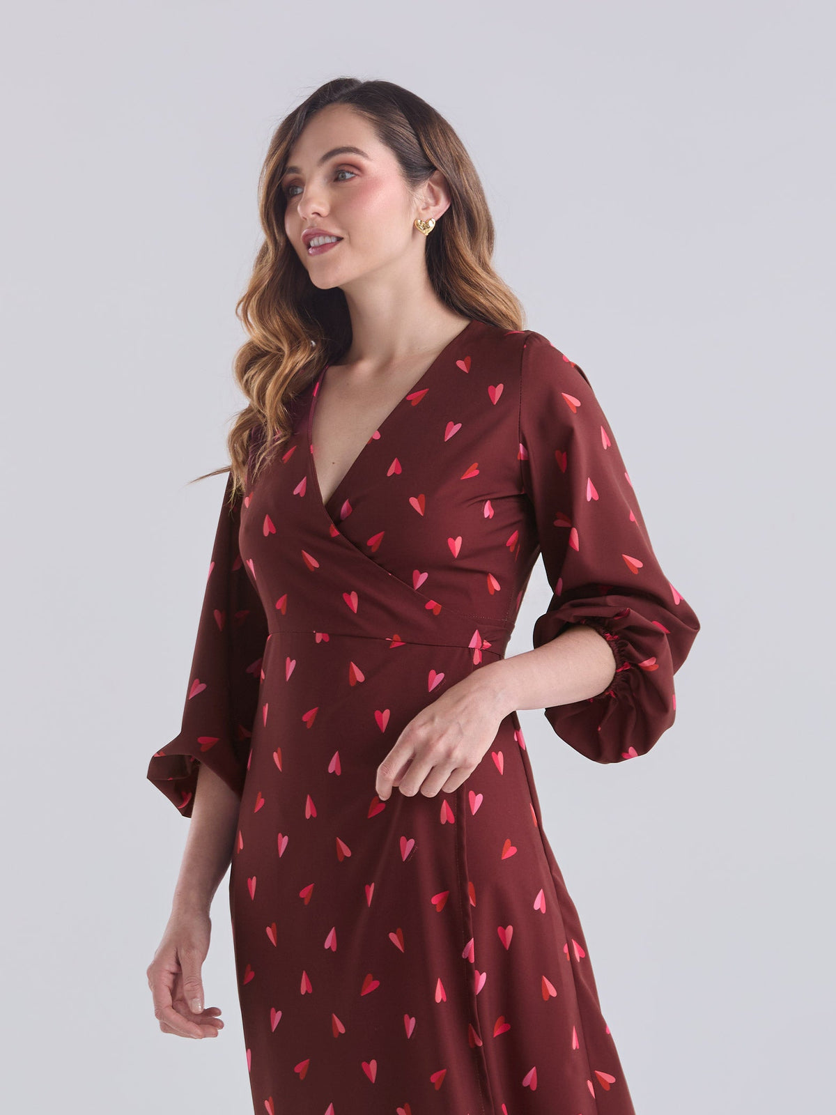Dresses Mini corazones - Burgundy
