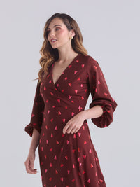 Dresses Mini corazones - Burgundy