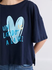 T-shirt Latidos - Blue