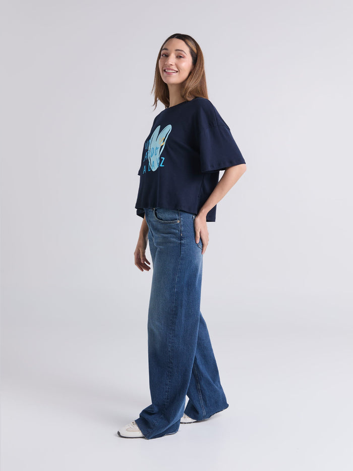 T-shirt Latidos - Blue