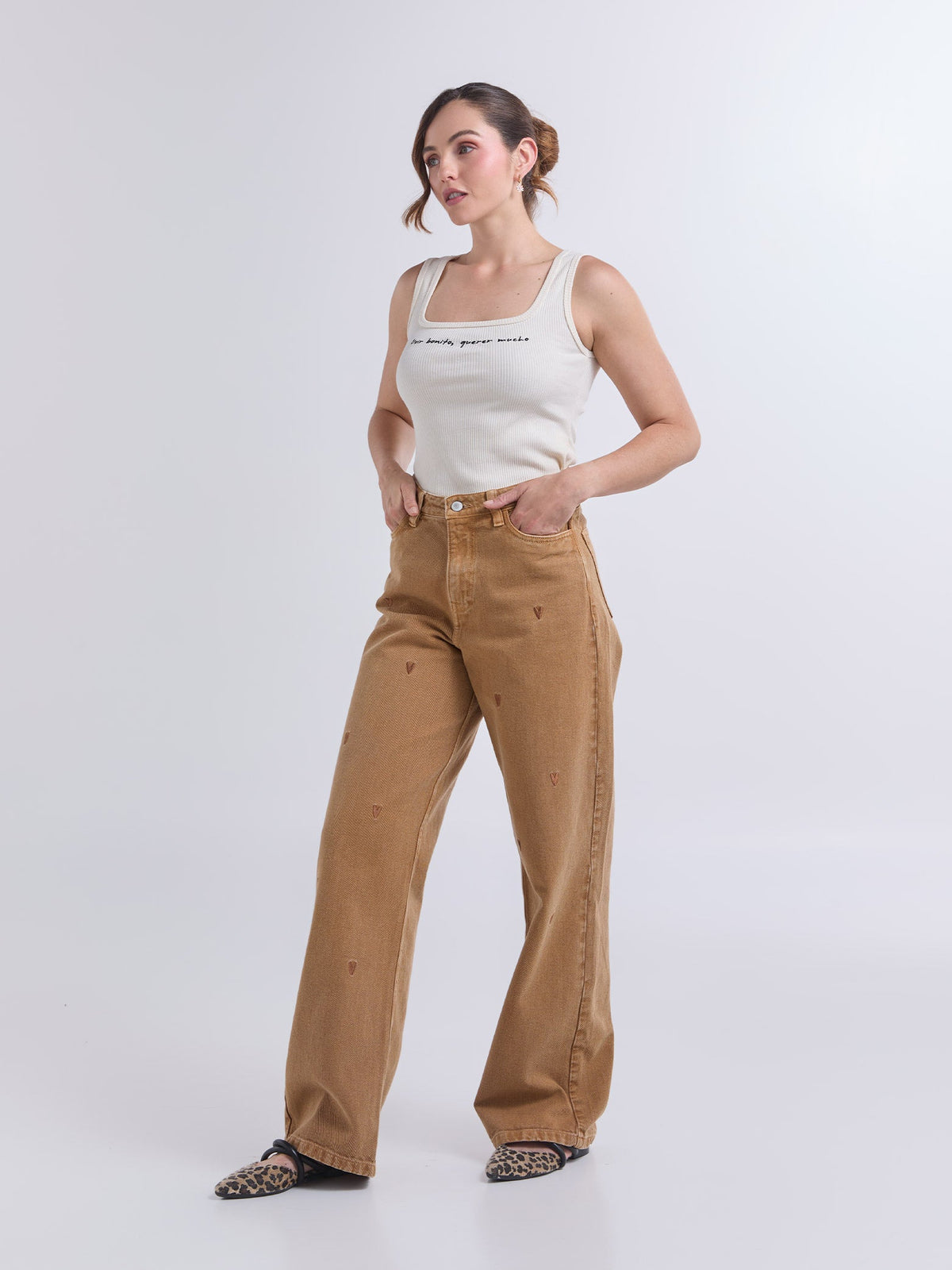 Jeans Mini corazones - Mustard