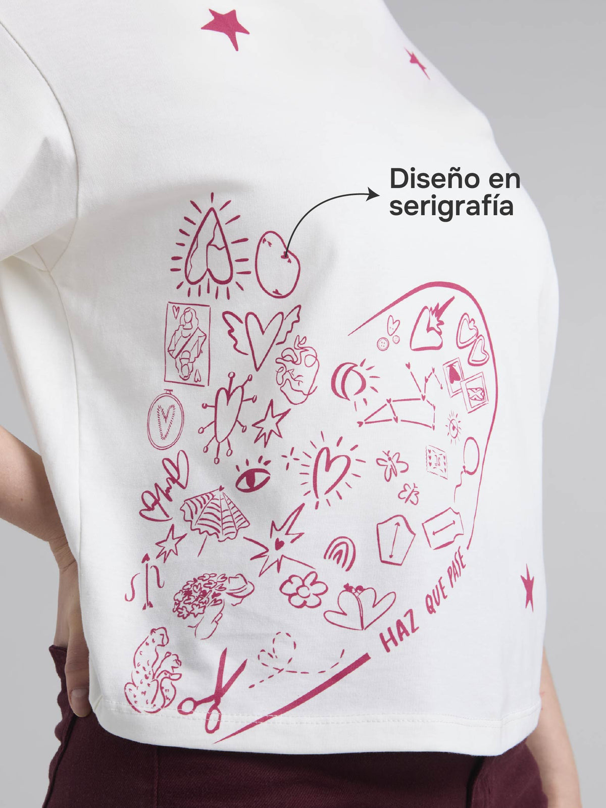 T-shirt Haz que pase - Ivory