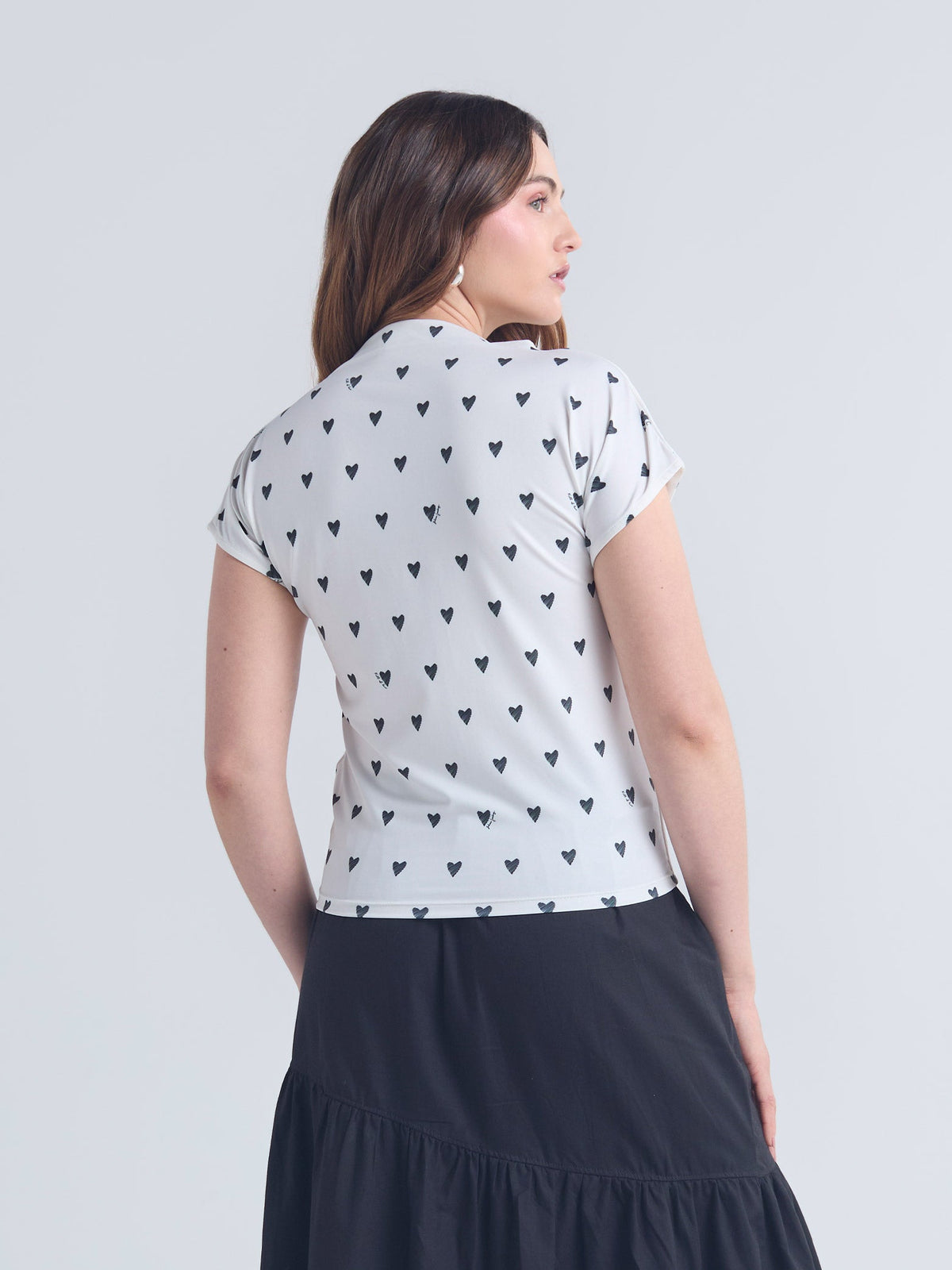 Top Polka hearts - Ivory
