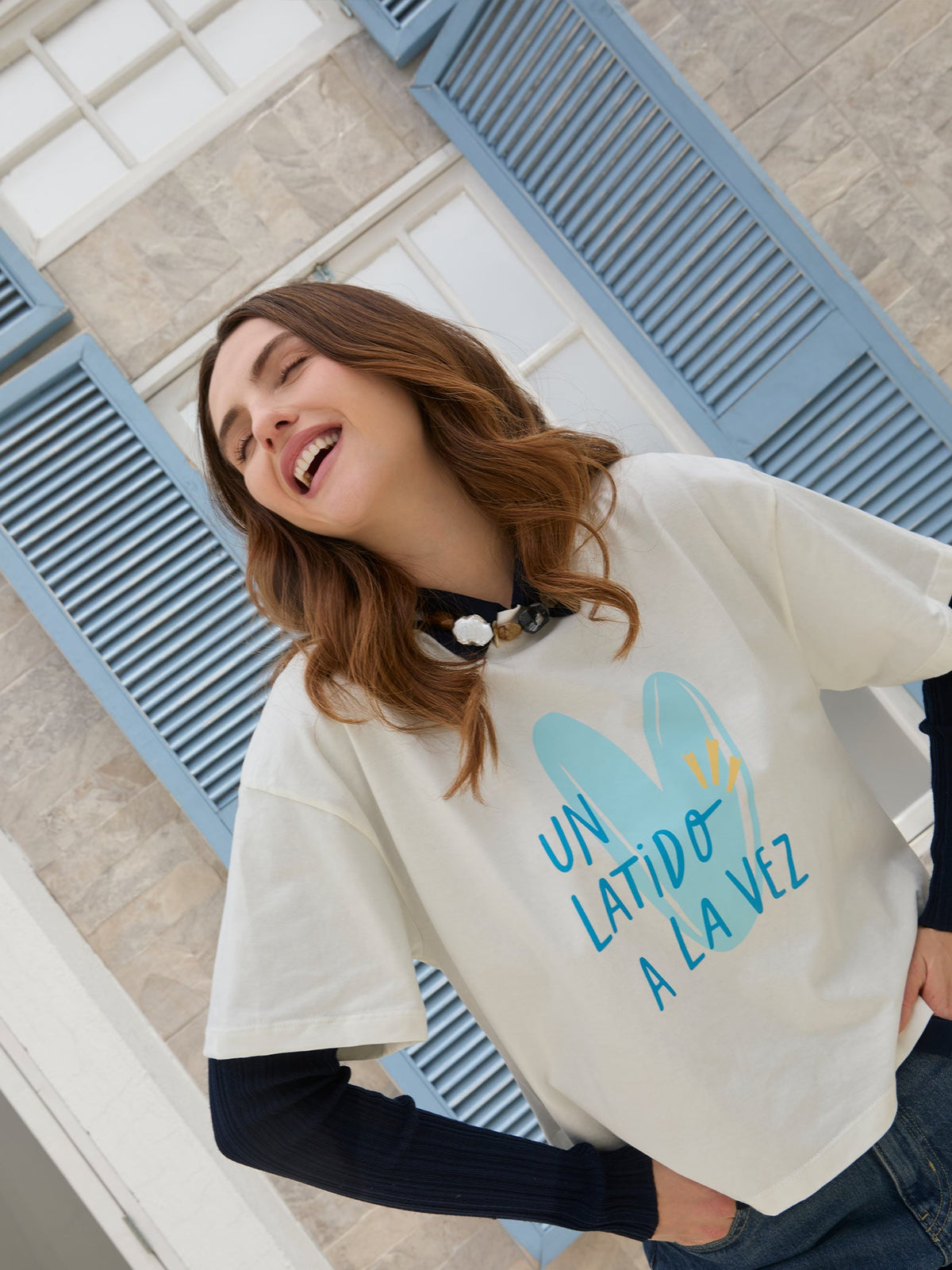 T-shirt Latidos - Ivory