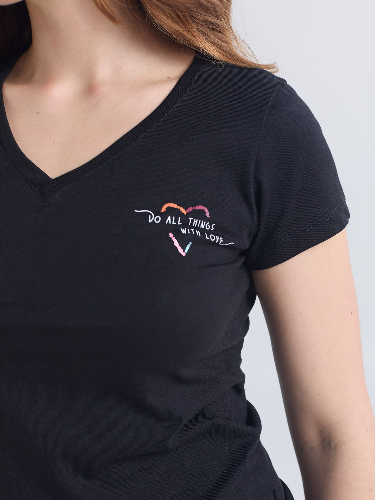 T-shirt With love - Black