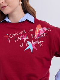 Jumpers Cerquita de ti - Burgundy