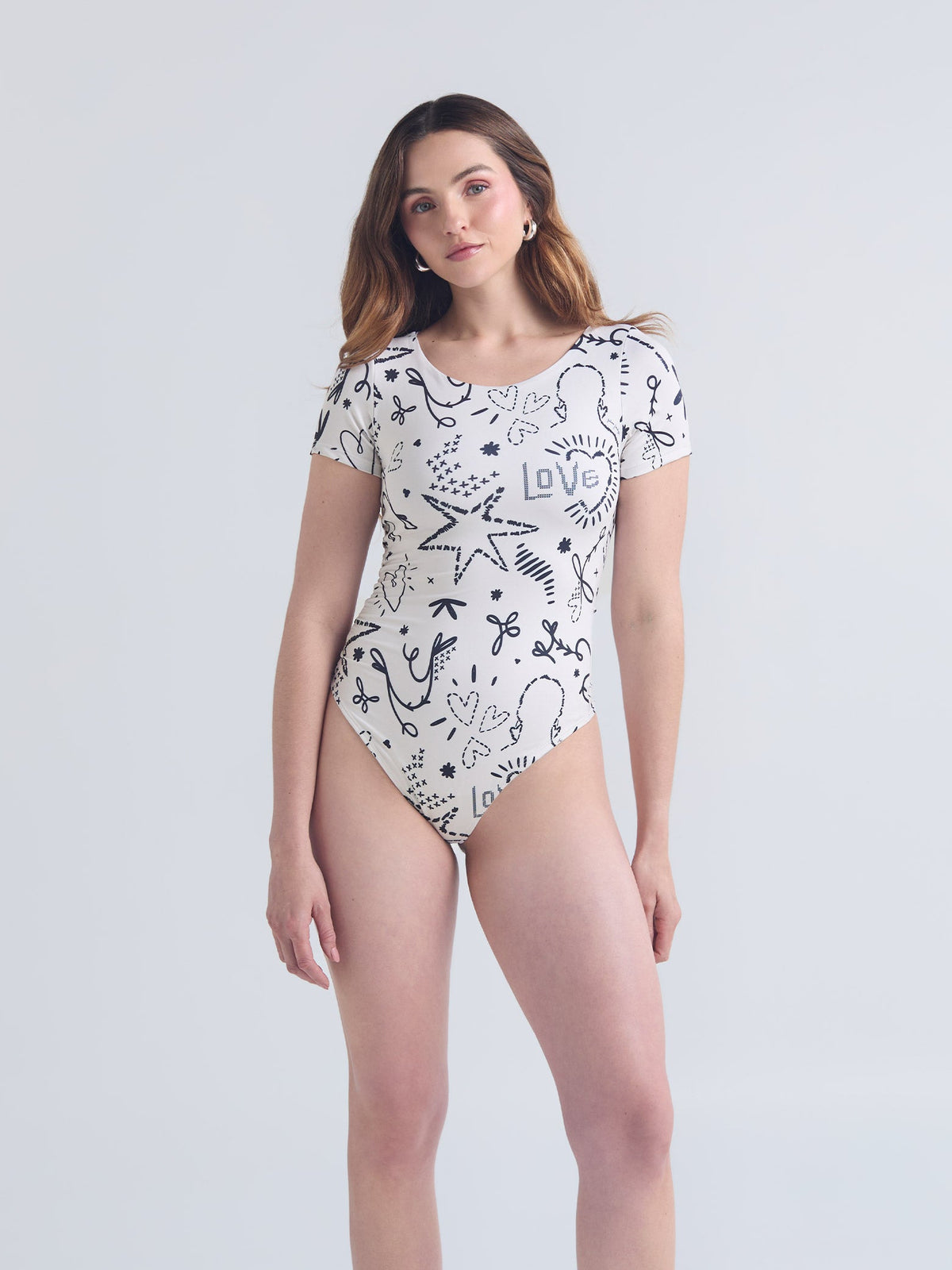 Body Punto de cruz MC - Ivory