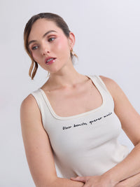 Top Vivir bonito - Ivory