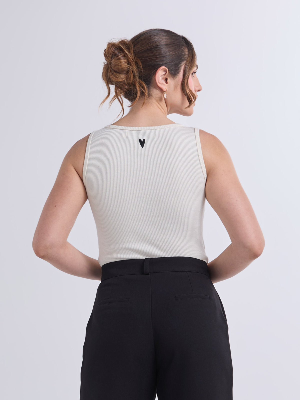 Top Vivir bonito - Ivory